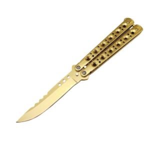 Balisong Messer butterfly messer Gold