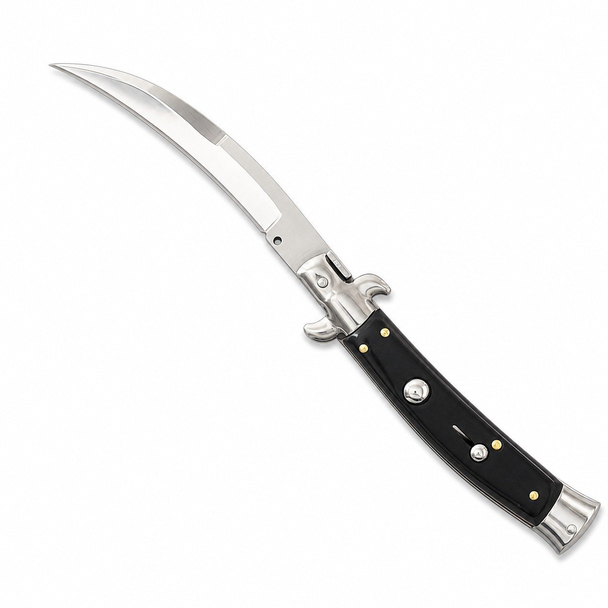 44552-main-white-clean 9-Zoll-italienisches Stiletto-Messer – Scimitar Blade Switchblade