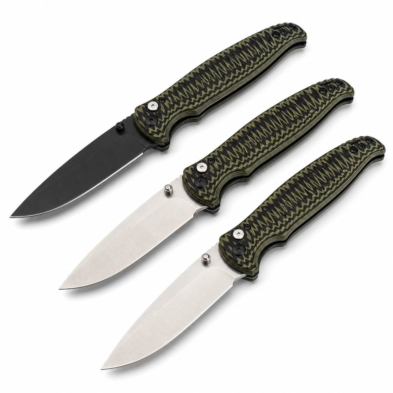 46137-main-white-clean Butterfly 4300 Messer mit seitlicher Öffnung und zweifarbigem G10-Griff